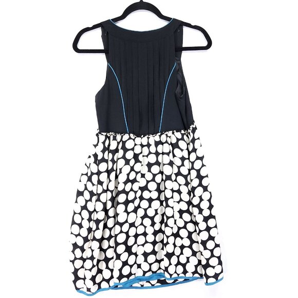 Anthropologie Floreat Silk Dress Size 0 Polka Dot Sleeves - Picture 2 of 15